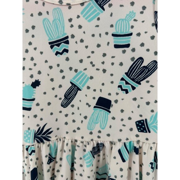 Dotdotsmile Girls Dress and Leggings Size 2T 2pc Set Blue Cactus Print NWT - Picture 5 of 6